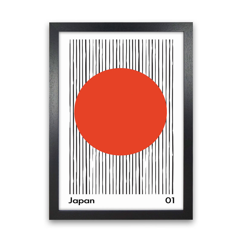 Japan Midcentury Art Print by Jason Stanley Black Grain