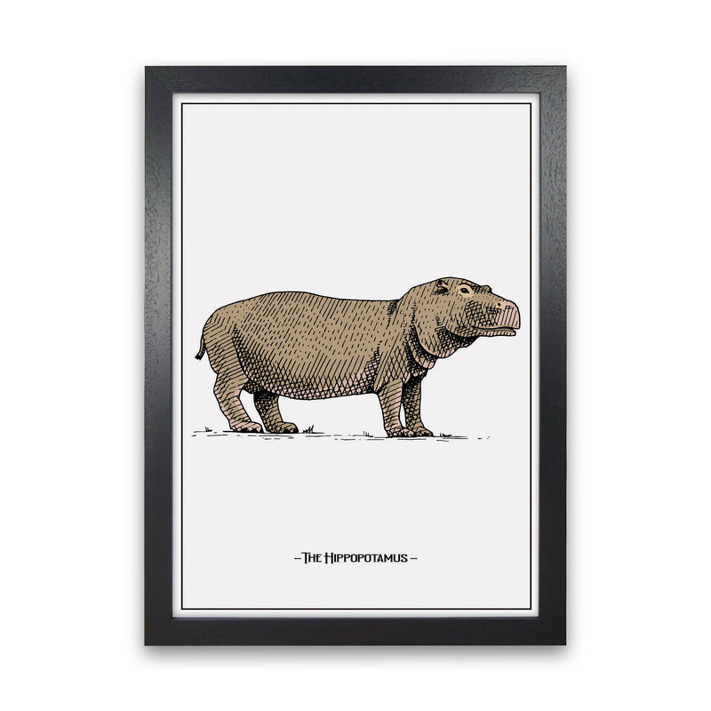The Hippopotamus Art Print by Jason Stanley Black Grain