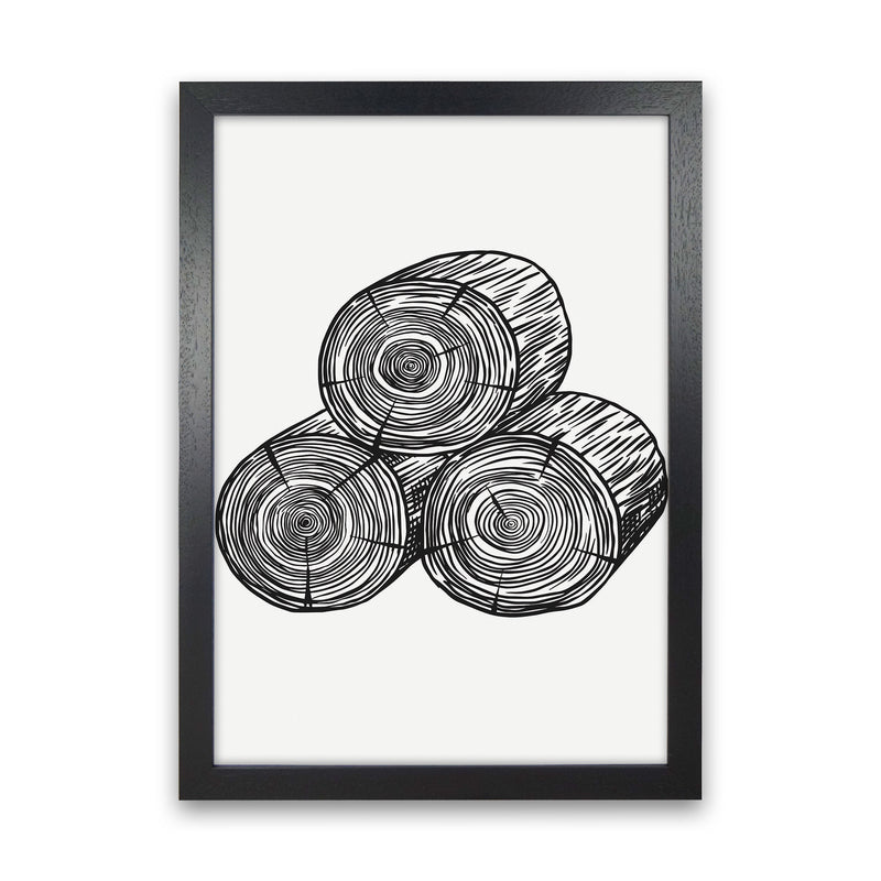 Stack O' Firewood Art Print by Jason Stanley Black Grain