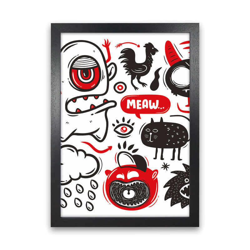 This Is A Doodle Art Print by Jason Stanley Black Grain