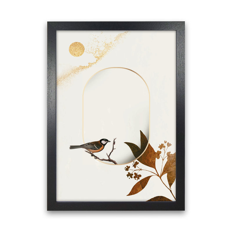 Bird On A Branch Art Print by Jason Stanley Black Grain