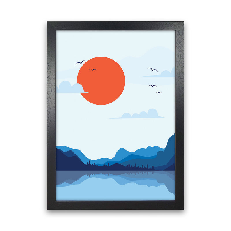 Japanese Sunset Art Print by Jason Stanley Black Grain