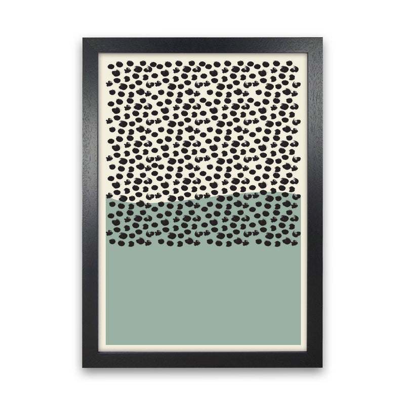 Green Midcentury Art Print by Jason Stanley Black Grain