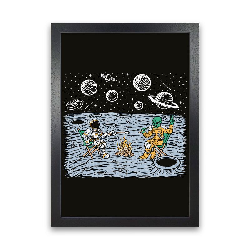 Space Camp Vibes Art Print by Jason Stanley Black Grain