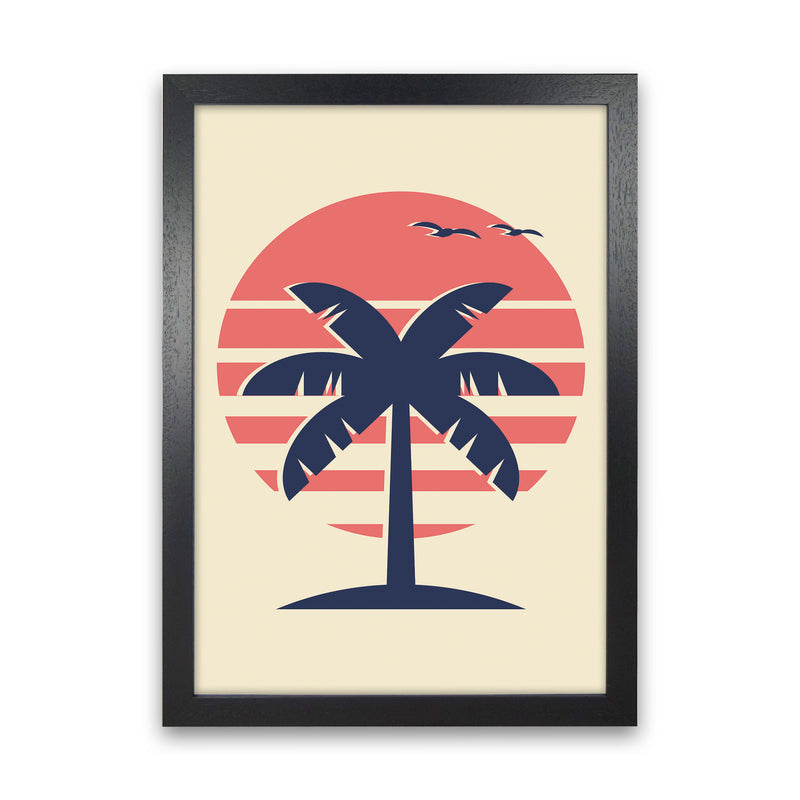 Palm Tree Vibes Art Print by Jason Stanley Black Grain