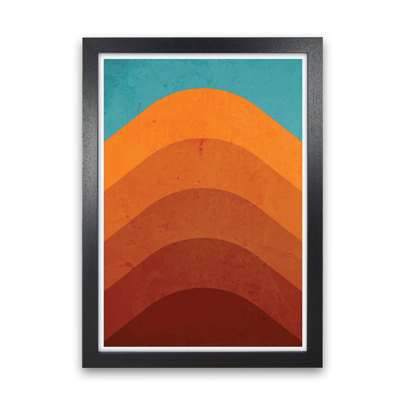 Orange Mountain Art Print by Jason Stanley Black Grain