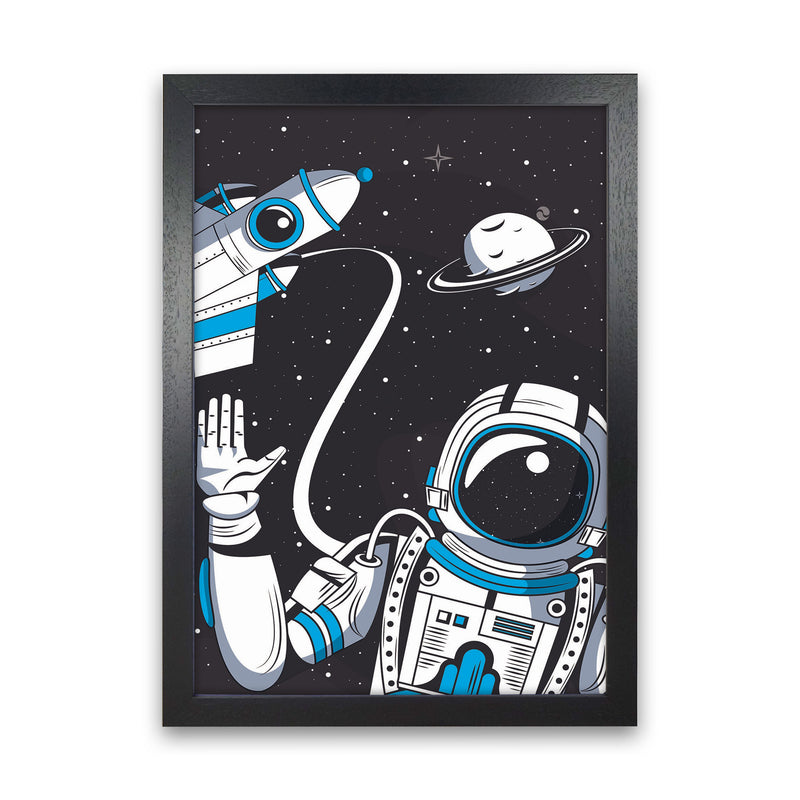 Hello From Space Art Print by Jason Stanley Black Grain