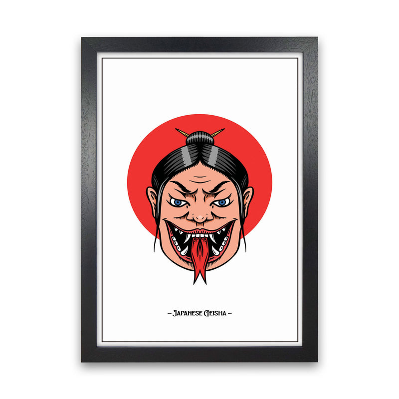 Japanese Geisha Art Print by Jason Stanley Black Grain