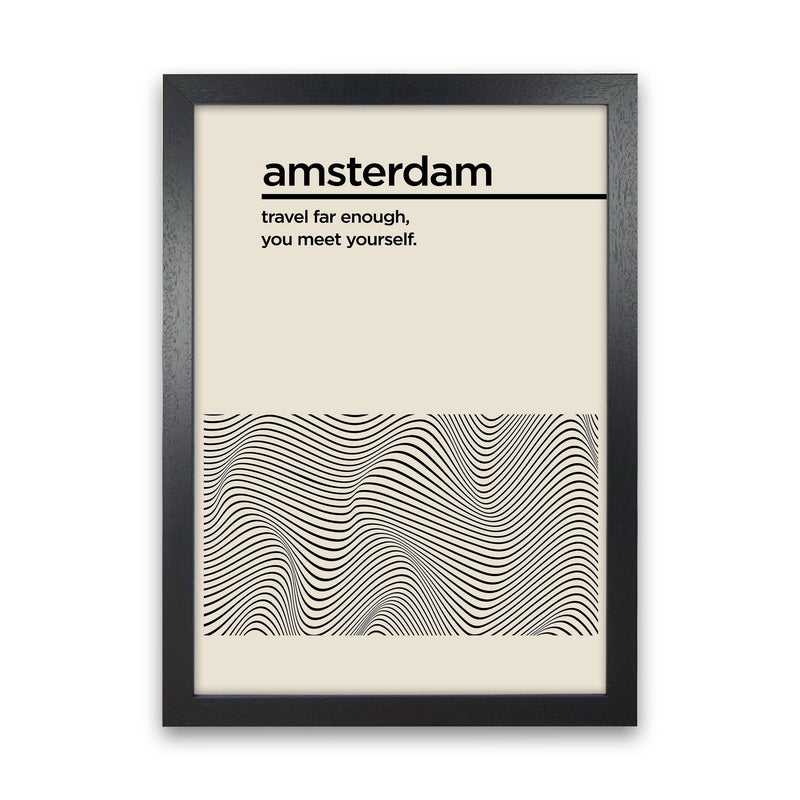 Amsterdam Travel Art Print by Jason Stanley Black Grain