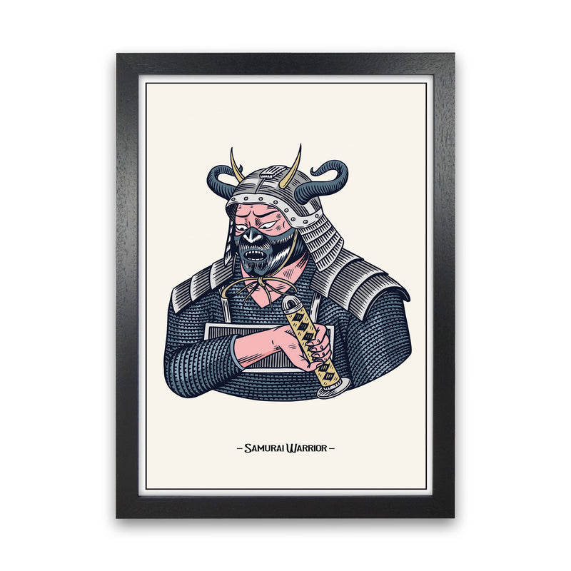 Samurai Warrior Art Print by Jason Stanley Black Grain
