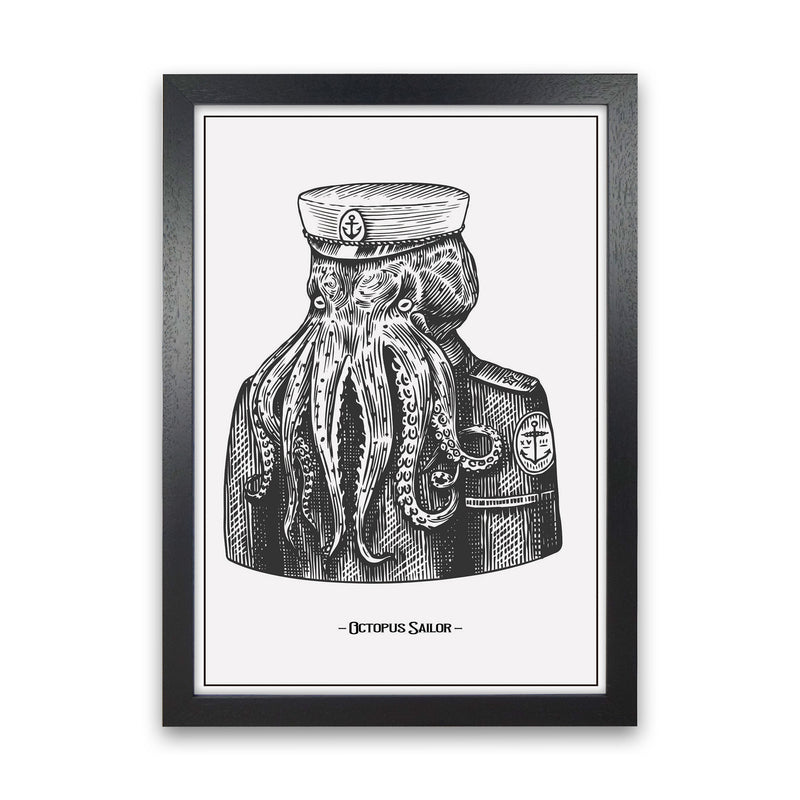 Octopus Sailor Art Print by Jason Stanley Black Grain
