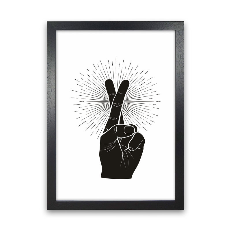 Fingers Crossed Art Print by Jason Stanley Black Grain