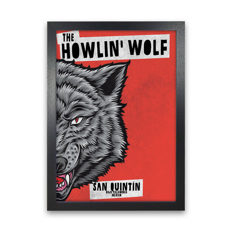 The Howlin Wolf Art Print by Jason Stanley Black Grain