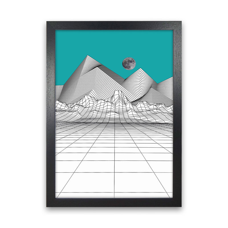 White Moon Rise Art Print by Jason Stanley Black Grain