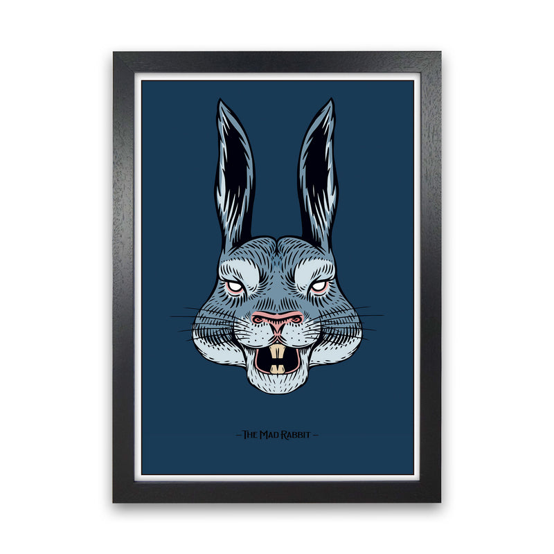 The Mad Rabbit Art Print by Jason Stanley Black Grain