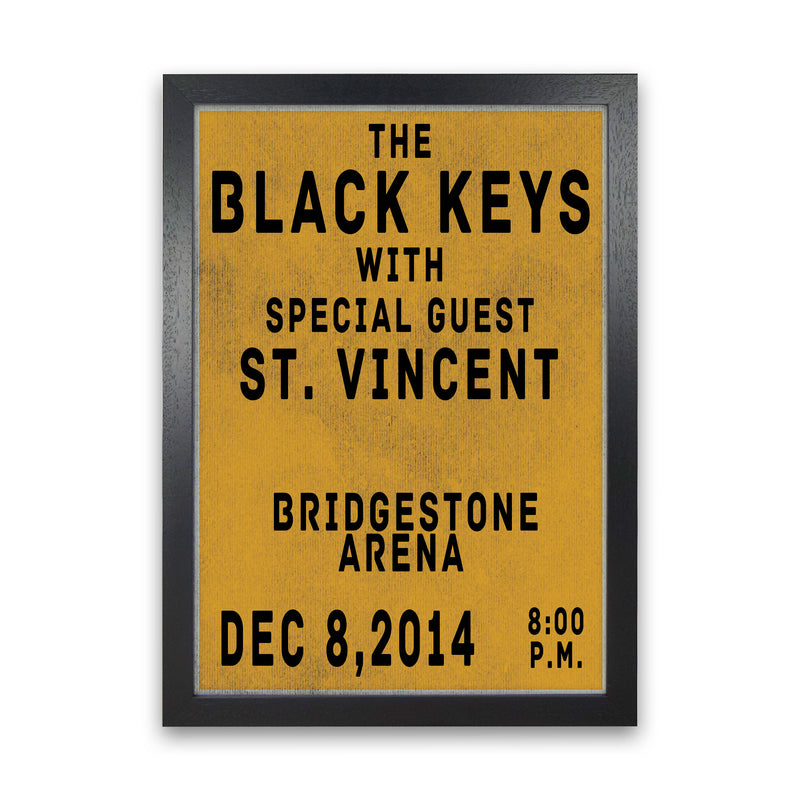 The Black Keys Art Print by Jason Stanley Black Grain