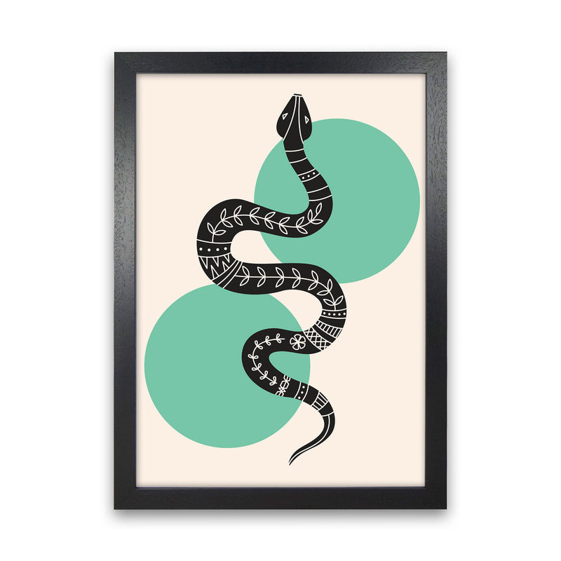 Abstract Snake Art Print by Jason Stanley Black Grain