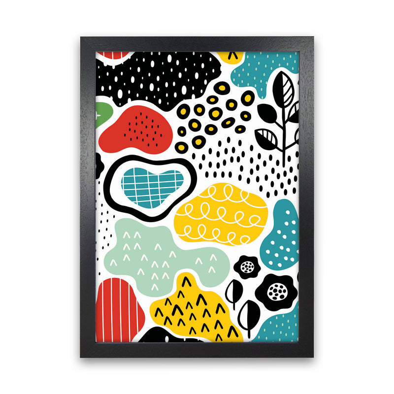 Nature Doodle Art Print by Jason Stanley Black Grain