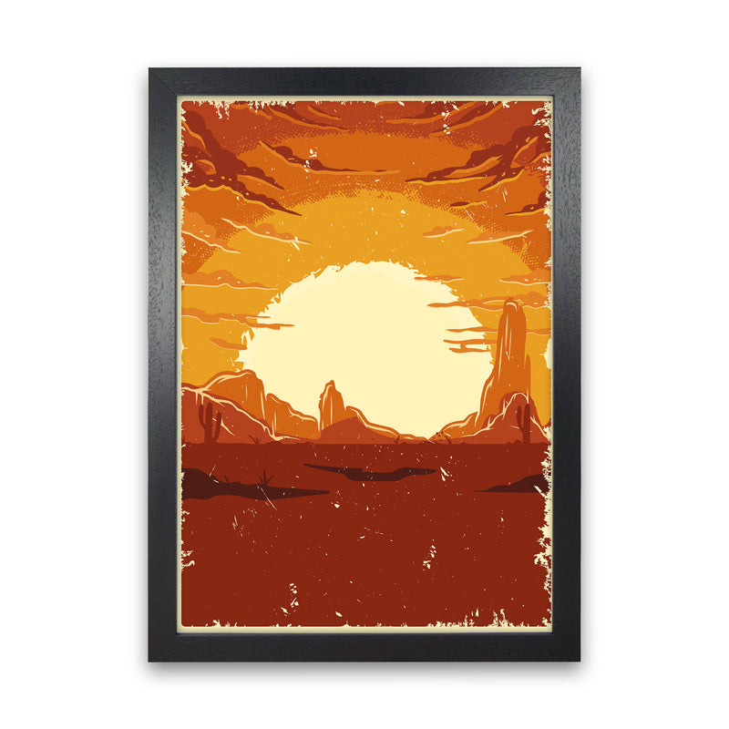 Desert Sunset Art Print by Jason Stanley Black Grain