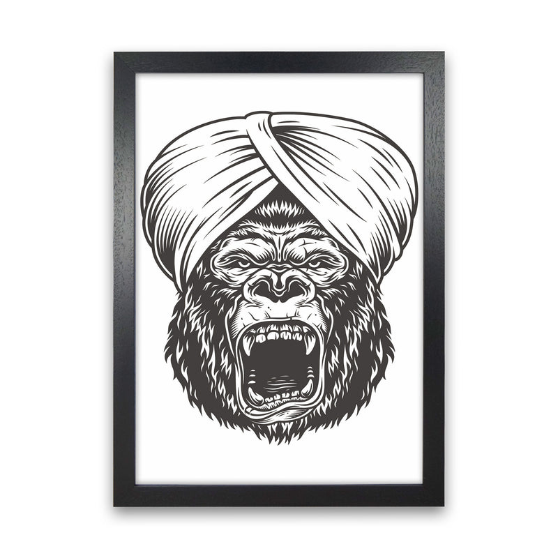 Wise Gorilla Art Print by Jason Stanley Black Grain