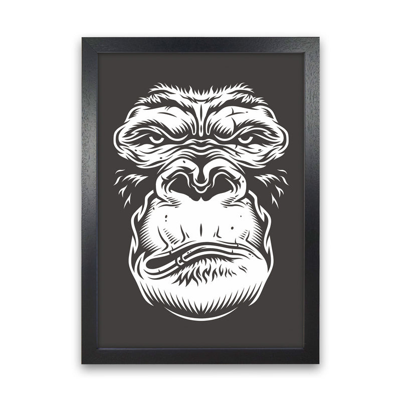 Close Up Ape Art Print by Jason Stanley Black Grain