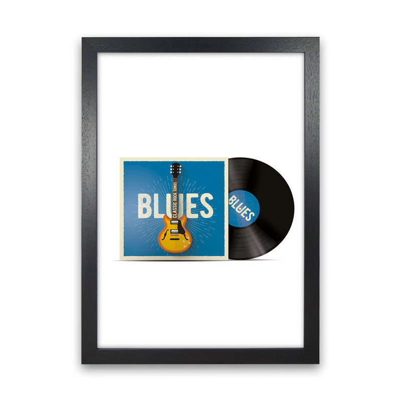 Blues Vinyl Art Print by Jason Stanley Black Grain