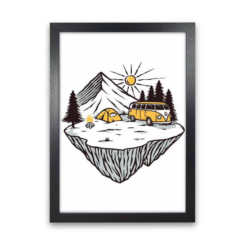 Camp Vibes Art Print by Jason Stanley Black Grain