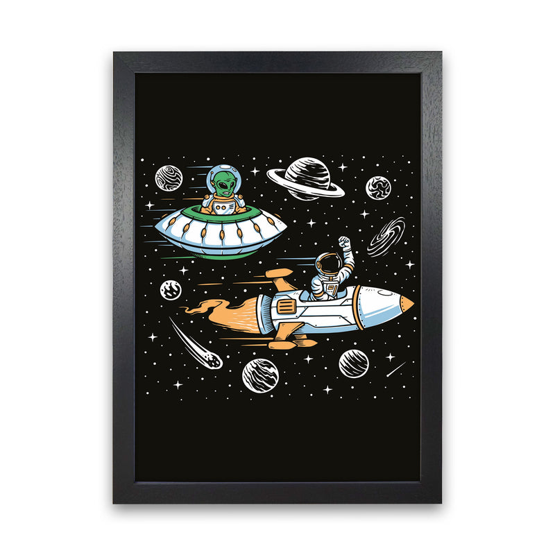 Space Rage Art Print by Jason Stanley Black Grain