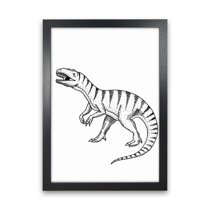 Dinosaur Art Print by Jason Stanley Black Grain