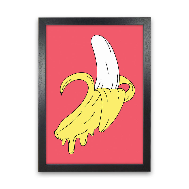 Melting Pink Banana Art Print by Jason Stanley Black Grain