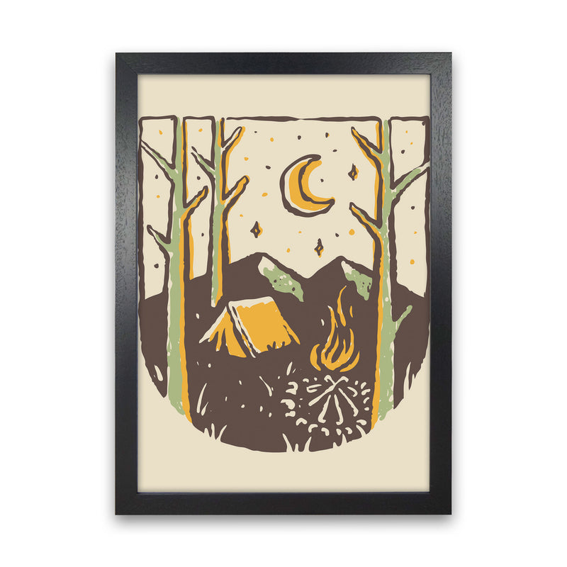 Camp Vibes Only Art Print by Jason Stanley Black Grain