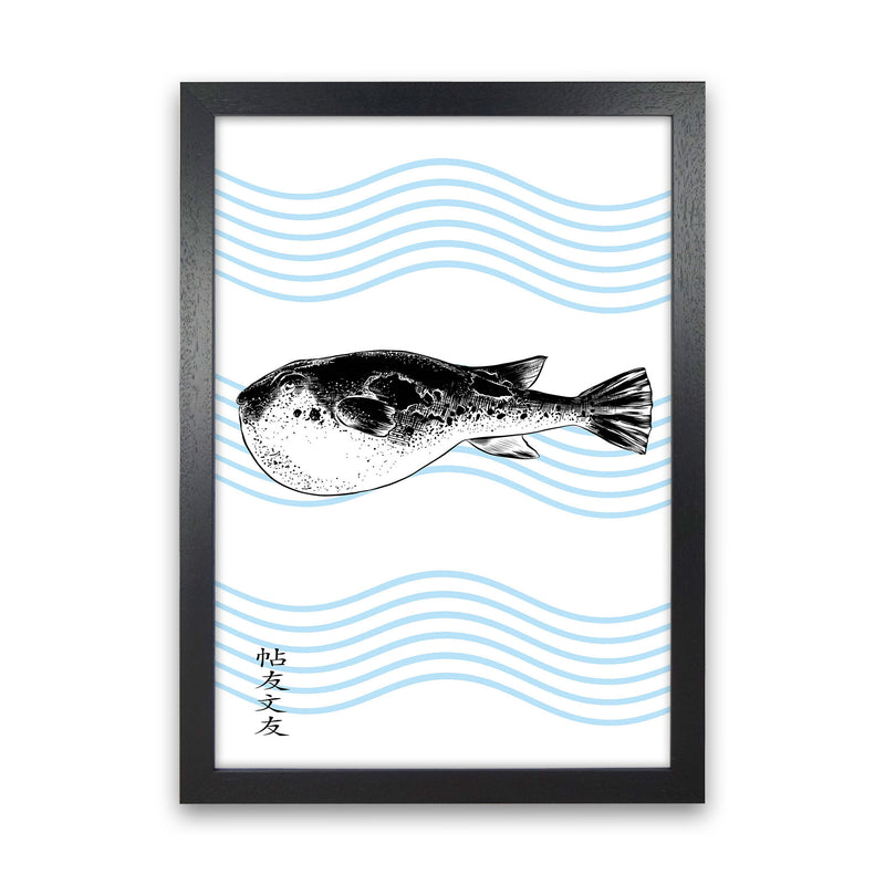 Fugu Art Print by Jason Stanley Black Grain