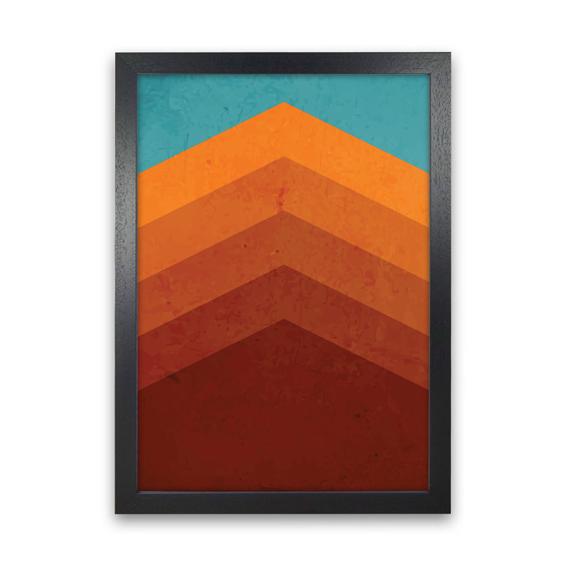 Abstract Mountain Sunrise II Art Print by Jason Stanley Black Grain
