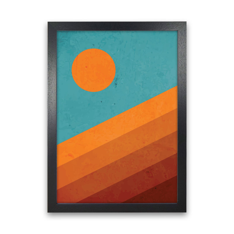 Abstract Mountain Sunrise I Art Print by Jason Stanley Black Grain