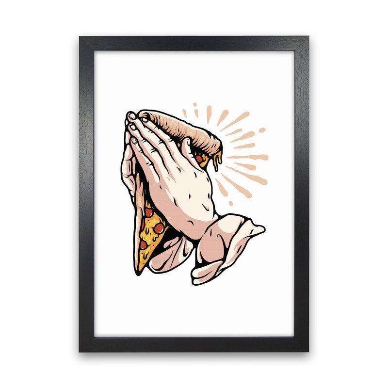 Pizza Is Life Art Print by Jason Stanley Black Grain