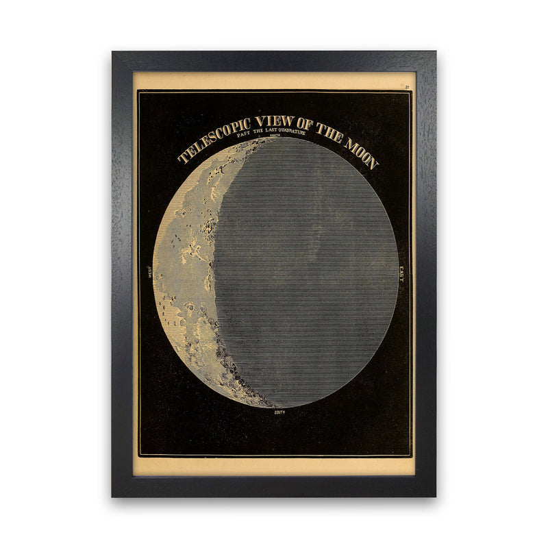Telescopic View Of The Moon Art Print by Jason Stanley Black Grain
