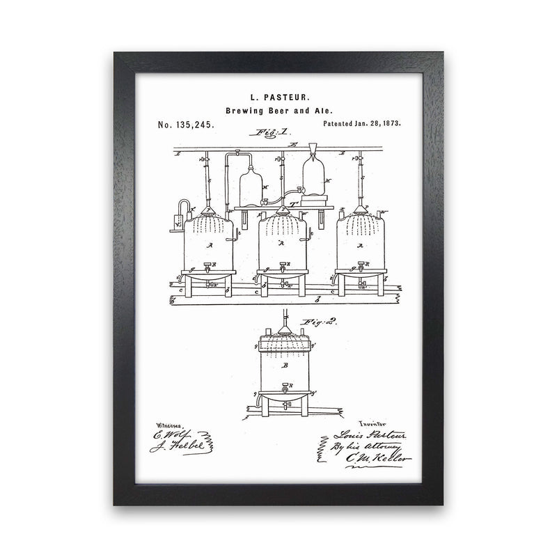 Brewing Beer Apparatus Patent Art Print by Jason Stanley Black Grain