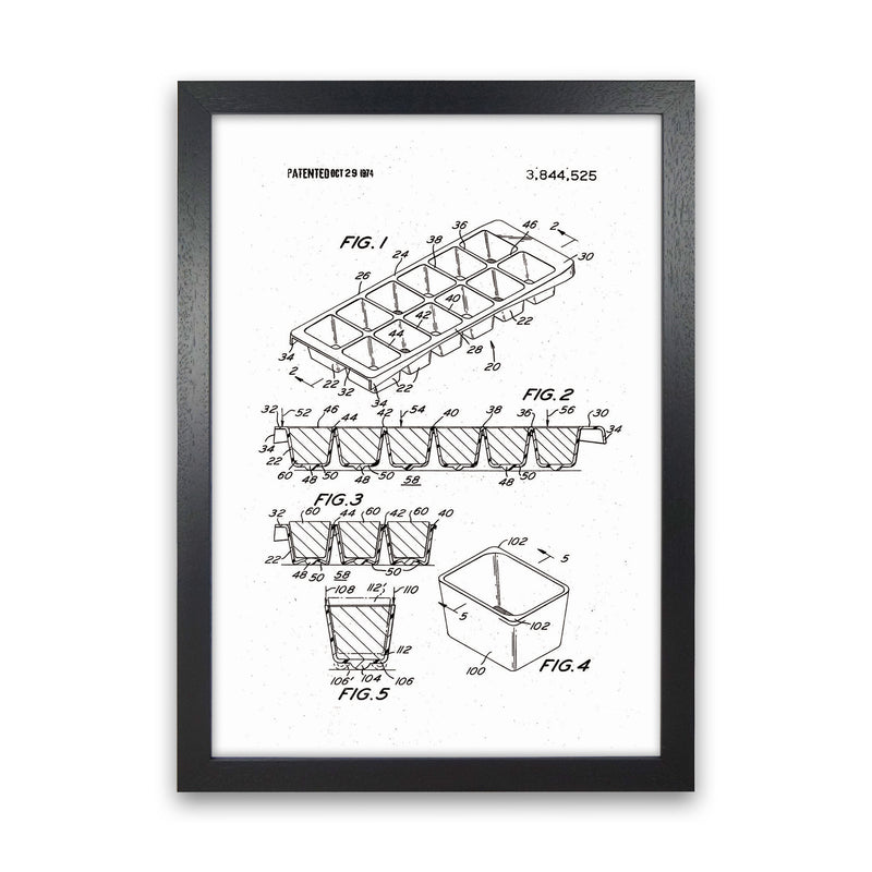Ice Cube Tray Patent Art Print by Jason Stanley Black Grain