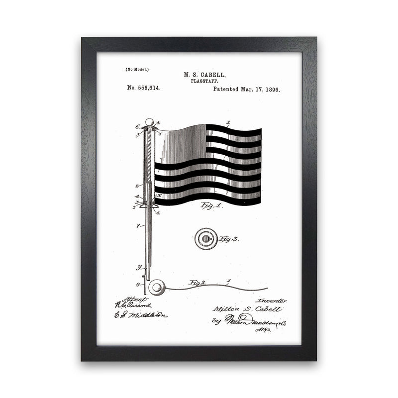 Flagstaff Patent Art Print by Jason Stanley Black Grain