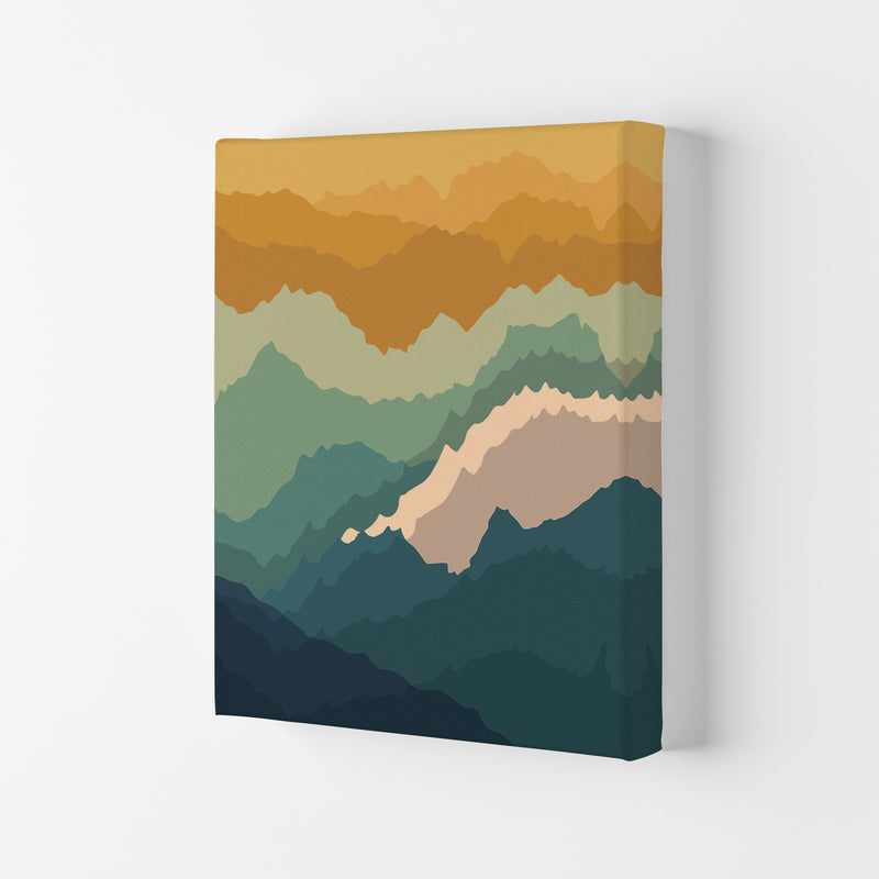 Japanese Mountain Topography Art Print by Jason Stanley Canvas