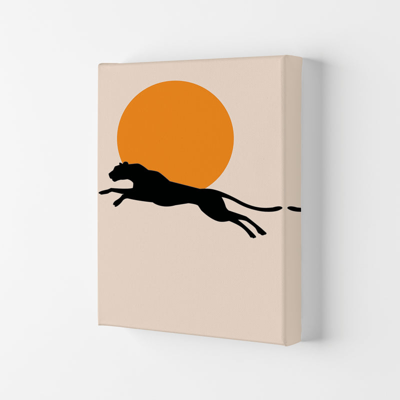 Leaping Leopard Sun Poster Art Print by Jason Stanley Canvas