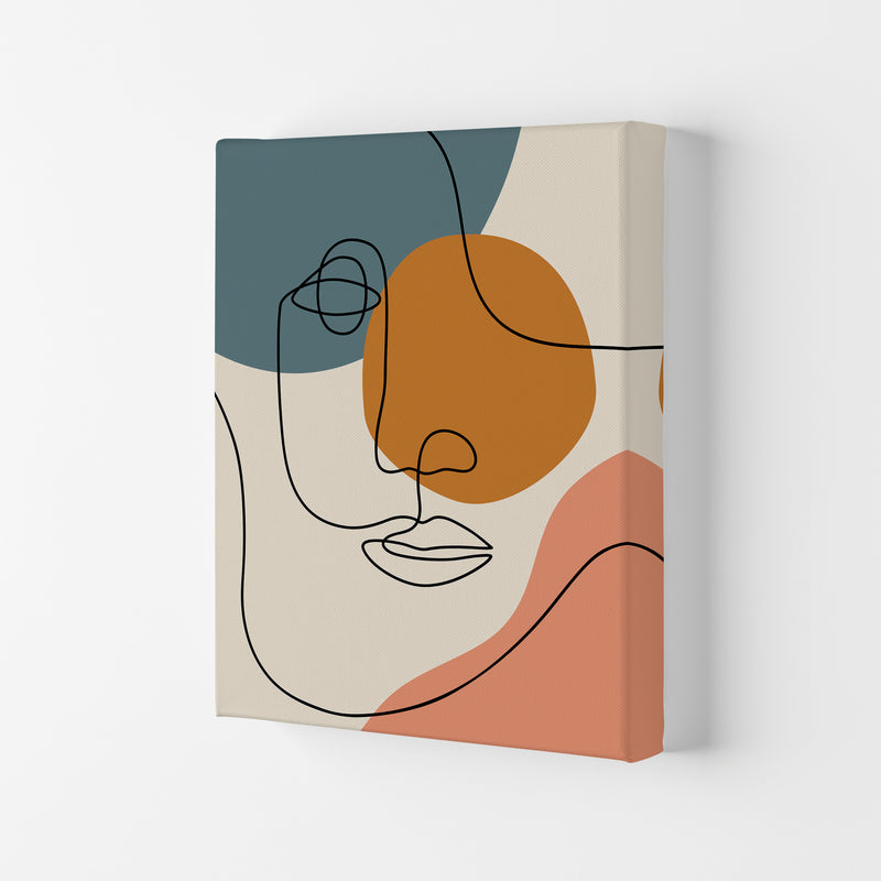 Abstract Face Line Drawing Art Print by Jason Stanley Canvas