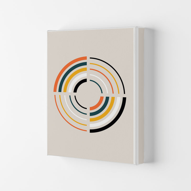 Retro Geometric Circle 2 Art Print by Jason Stanley Canvas