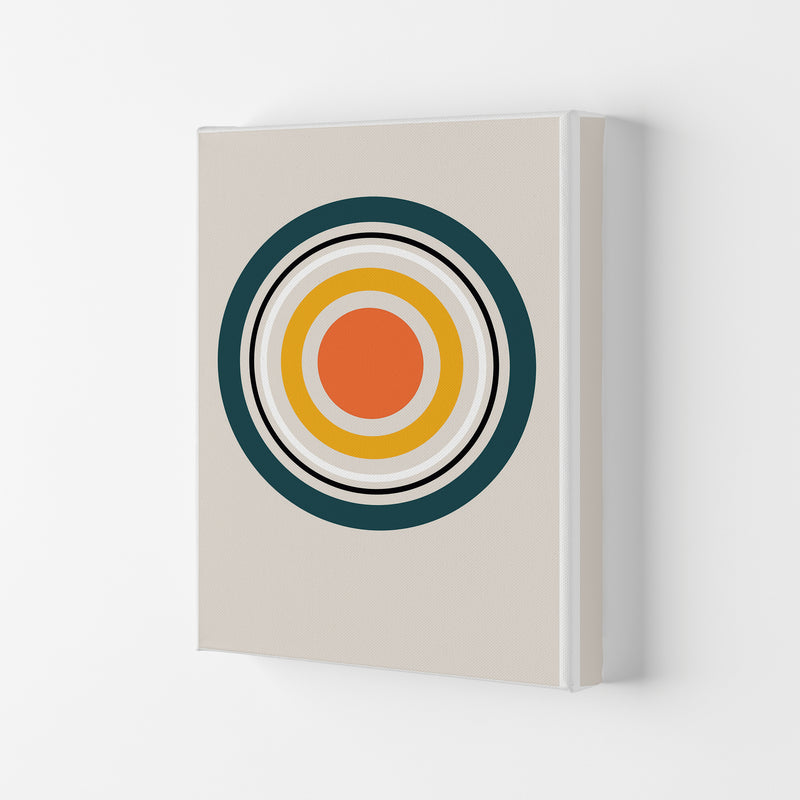 Retro Geometric Circle 3 Art Print by Jason Stanley Canvas