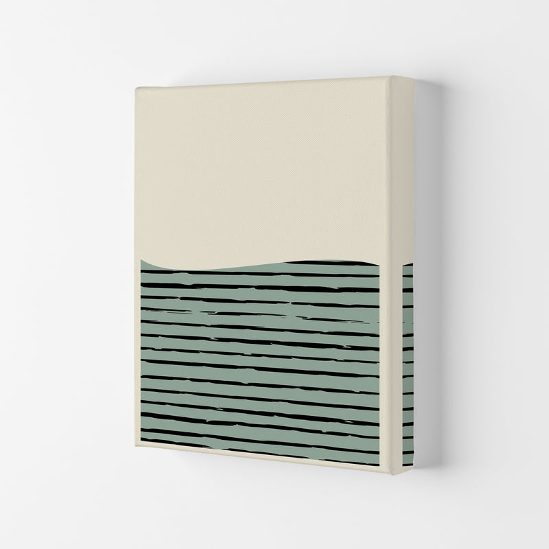 Green Minimal Midcentury Art Print by Jason Stanley Canvas