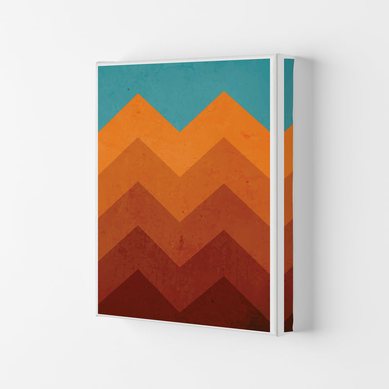 Abstract Orange Mountain Art Print by Jason Stanley Canvas
