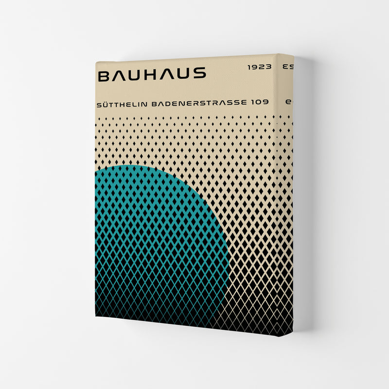 Bauhaus Geometric Teal Art Print by Jason Stanley Canvas