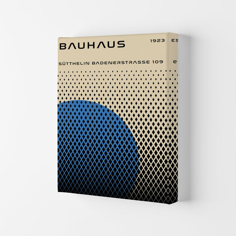 Bauhaus Geometric Blue Art Print by Jason Stanley Canvas