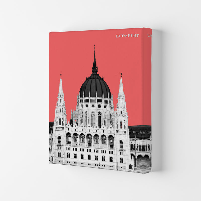 Halftone Budapest Red Art Print by Jason Stanley Canvas