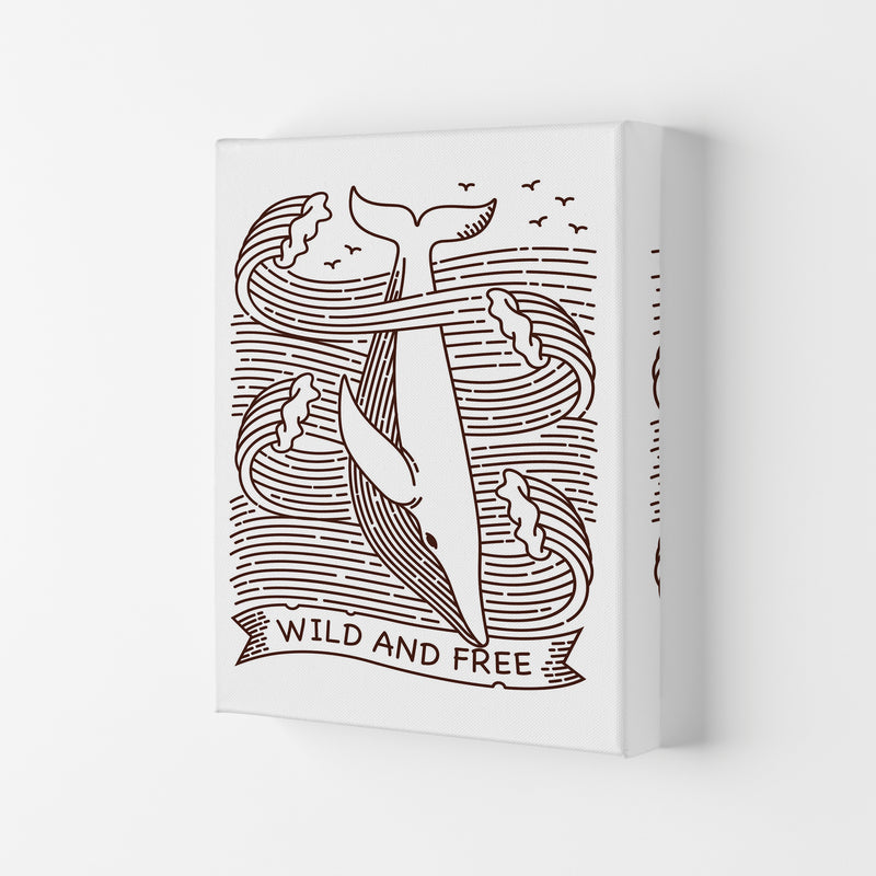 Wild And Free Whale Art Print by Jason Stanley Canvas